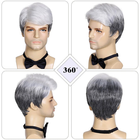Grey Hair Men Wig