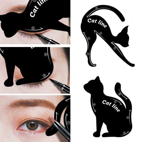 2PCS Cat Eye Liner Makeup Stencil