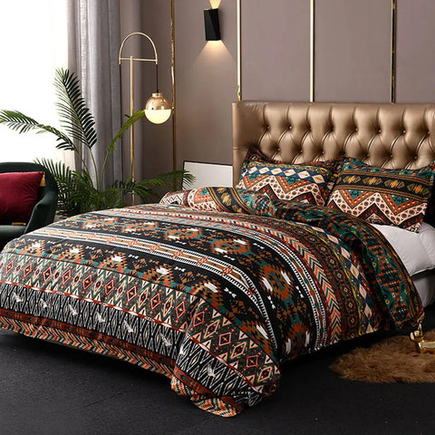 Boho Style Duvet Pillow Cover Set
