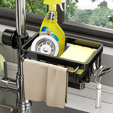 Kitchen Sink Faucet Organizer Sponge Rack