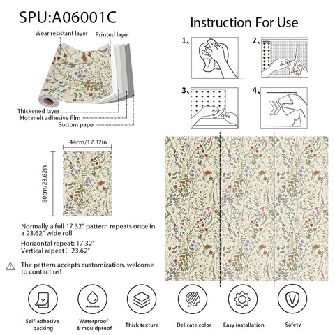 BloomLux Floral Peel & Stick