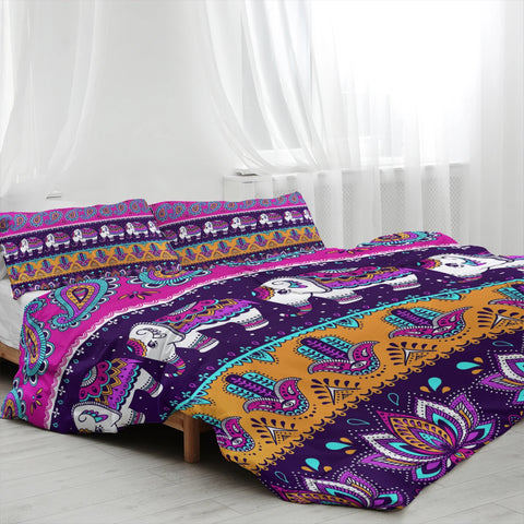 Oriental Elephant Duvet Pillow Cover