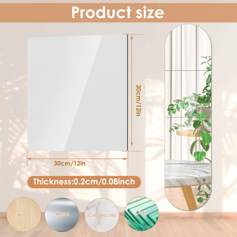 4 PCS Dura Mirror Stickers