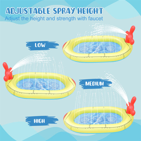 Inflatable Kiddie Sprinkler Swimming Pool