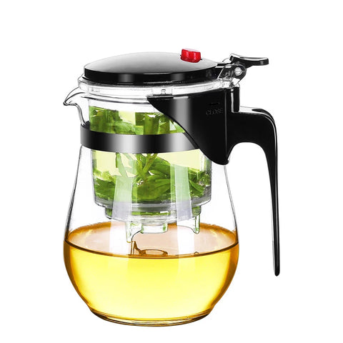 Crystal Clear Brew: Heat-Resistant Glass Teapot Set