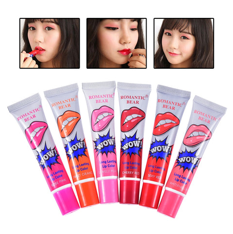 6 Colors Peel Off Liquid Lipstick