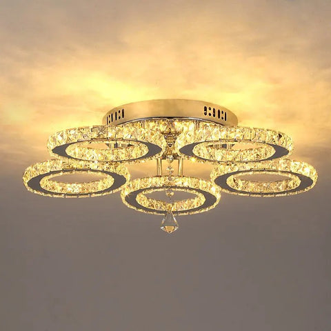 Luxora Beam Luxury Crystal Ceiling Fan