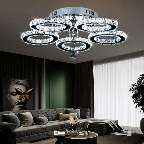 Luxora Beam Luxury Crystal Ceiling Fan