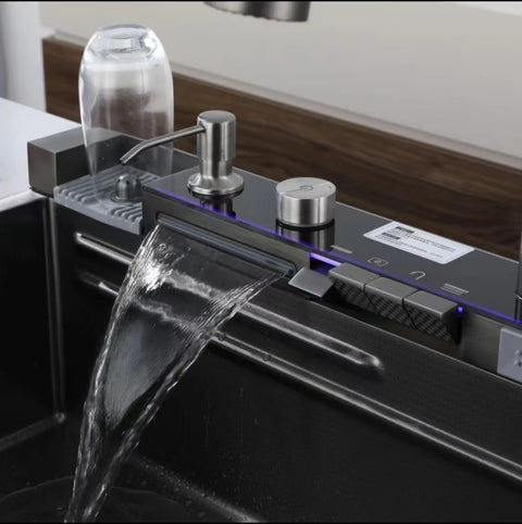 Smart Digital Waterfall Kitchen Sink