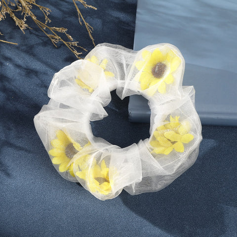 Flower Butterfly Elastic Hair Tie Scrunchie