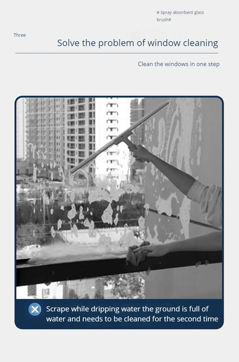 Window Water-Scraping Cleaning Tool