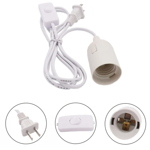 Lamp Adapter Extension Cord US EU UK AU Plug