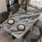 Pristine Snow Marble: Premium PVC Leather Dining Table Mats