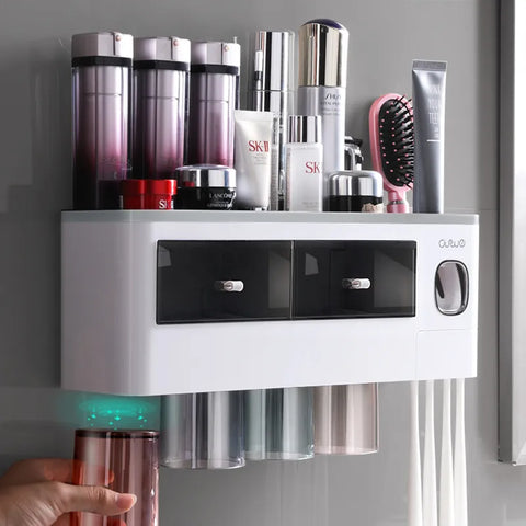 Toothbrush Holder Automatic Toothpaste Dispenser