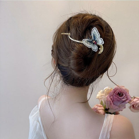 Elegant Rhinestone Metal Hair Pin