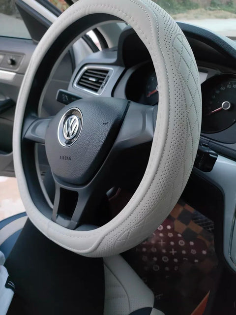 Leather Steering Wheel Cover