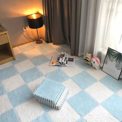 10PCS Plush Puzzle Floor Mat