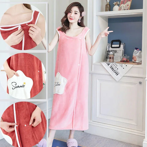 CoralVelvet Bath Wrap