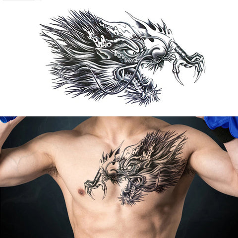 Large Chest Waist Shoulder Back Temporary Tattoo Sticker