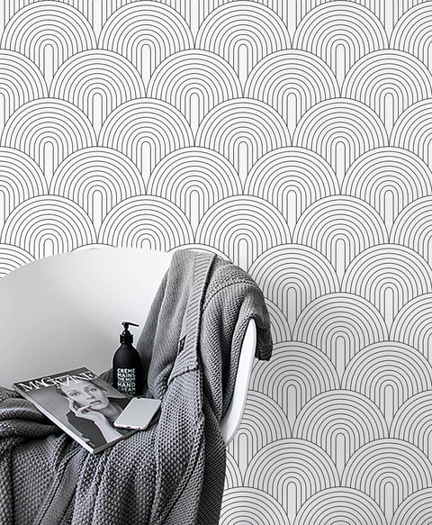 Canvas Rainbow Peel and Stick Wallpaper