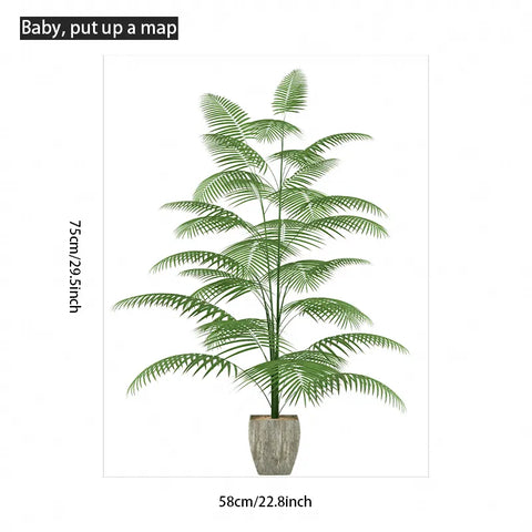Waterproof Green Plant Pot Wall Sticker