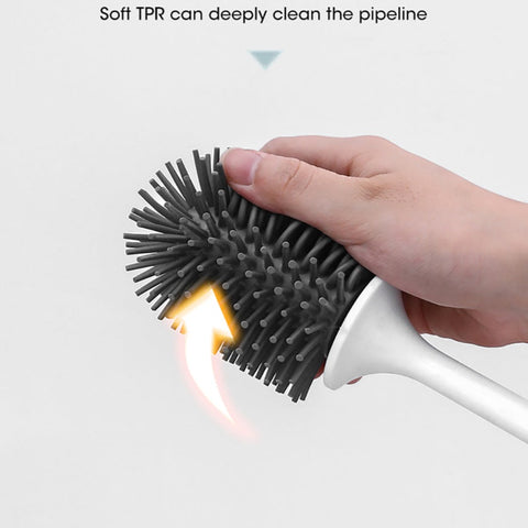 Wall-Mounted Silicone Toilet Brush