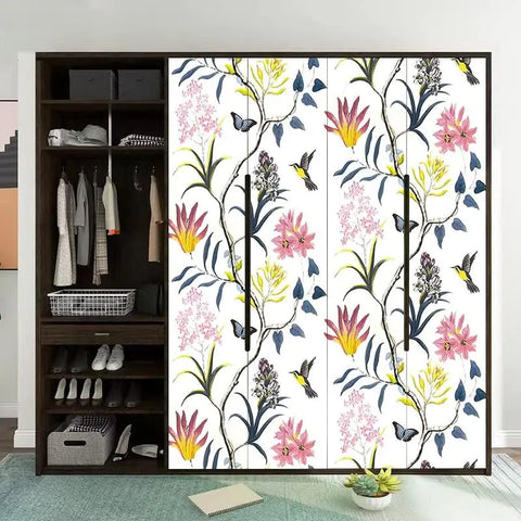 Pink Flowers Peel And Stick Wallpaper