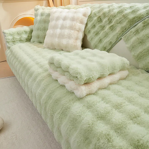 Anti-Slip Plush Sofa Cover