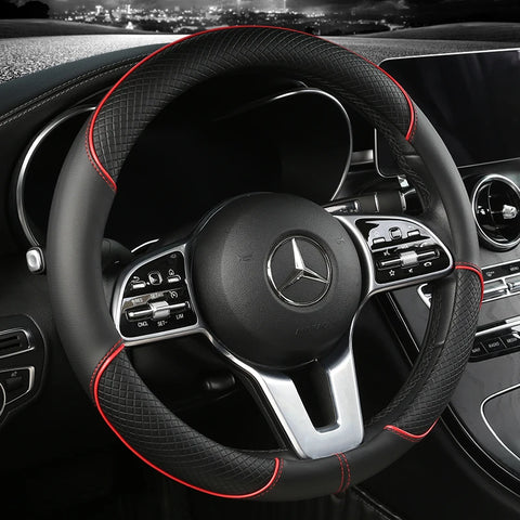 Leather Steering Wheel Cover