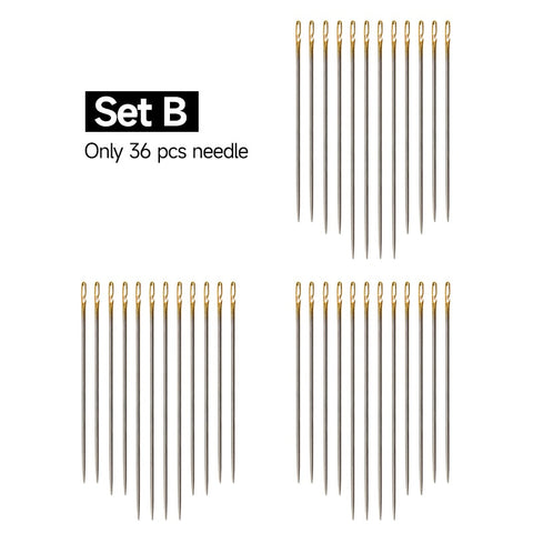 12/36PCS Easy-Threading Sewing Needles