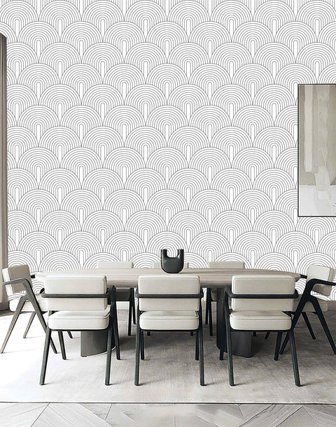 Canvas Rainbow Peel and Stick Wallpaper