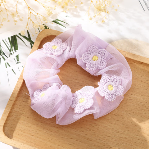 Flower Butterfly Elastic Hair Tie Scrunchie