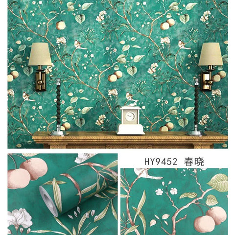 Floral Grey Peel and Stick Wallpaper
