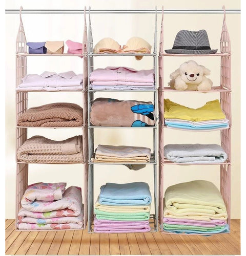Multilayer Hanging Clothes Shelves