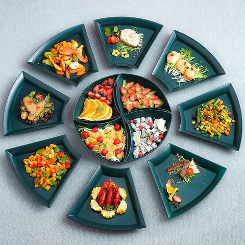 12PCS Wheat Straw Plate Set