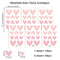 60PCS Pink Heart Wall Stickers