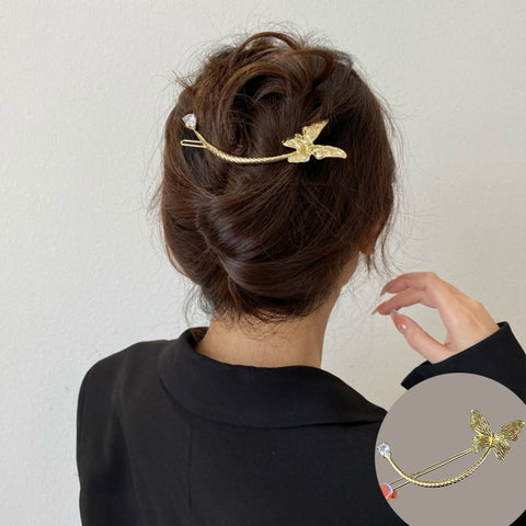 Elegant Rhinestone Metal Hair Pin