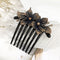 Rhinestone Flower Hair Comb