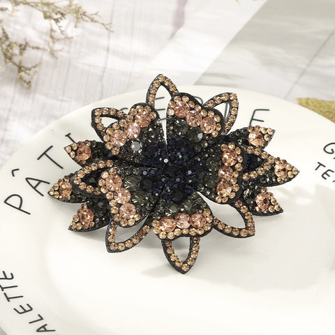 Elegant Rhinestone Flower Hair Clip