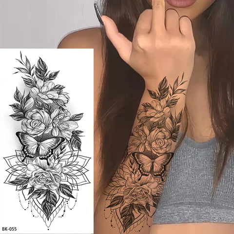 Waterproof Flower Temporary Tattoos