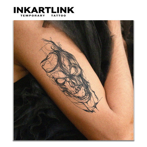 Skull Temporary Tattoo Sticker