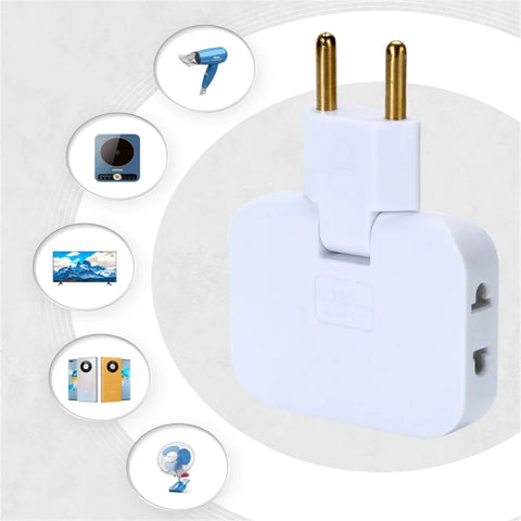 1-8PCS Foldable Adapter - EU Plug