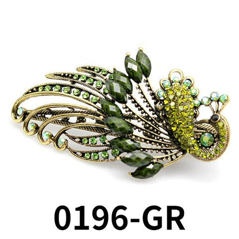 Exquisite Peacock Flower Crystal Hair Pin