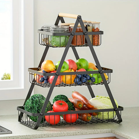 Kitchen Basket Rack Organizer