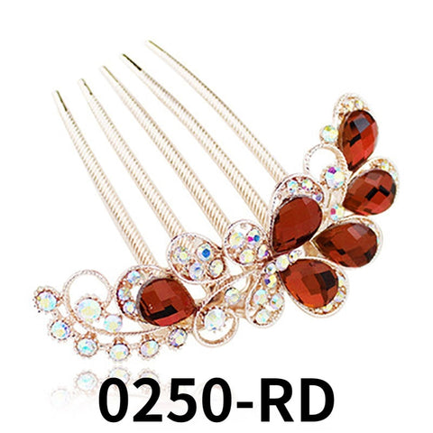 Rhinestone Butterfly Hair Comb Pin