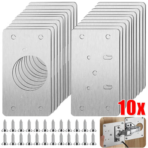 10PCS/8PCS/4PCS/2Pcs Cabinet Hinge Repair Plate