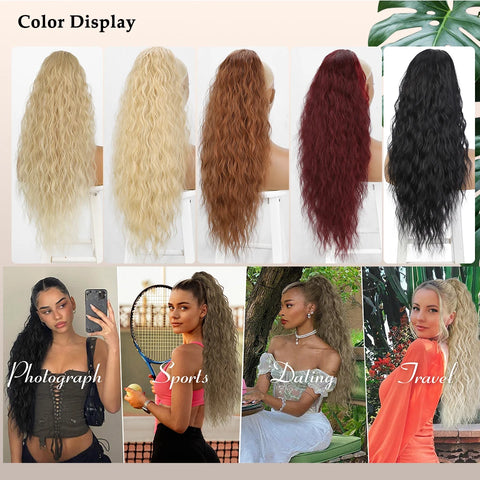 26Inch Synthetic Long Wavy Ponytail Extension