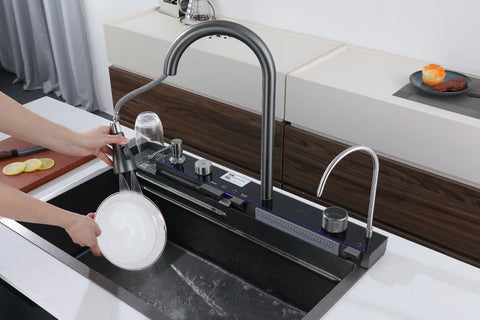 Smart Digital Waterfall Kitchen Sink