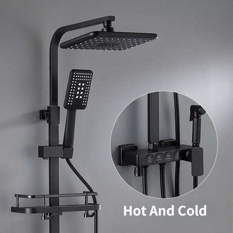 Smart Black Gold Shower Set
