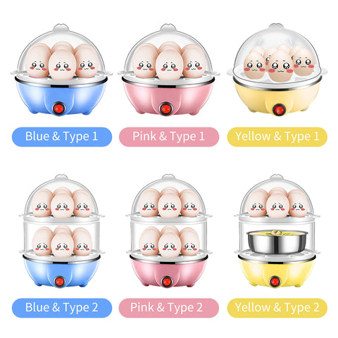Double Layer Egg Cooker Steamer - US Plug